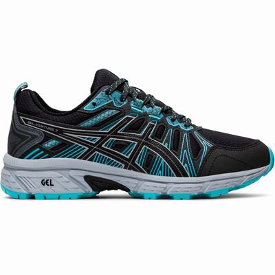 Asics Gel-Venture 7 (D) - Naisten Juoksukengät - Syvä Harmaat/Mustat